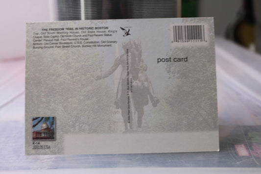 Vintage Post Card Boston'S Historic Freedom Trail In Hictoric Boston