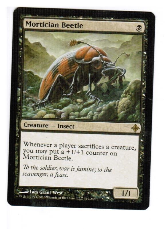 MTG Mortician Beetle Rise of the Eldrazi Black insect magic the Gather Omniphustoys MTG Mortician Beetle Rise of the Eldrazi Black insect magic the Gather Omniphustoys