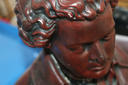 18" Large Bust Of Mozart Music Sculpture Statue Art Rare