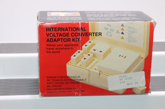 Vintage Travel Care Model International Travel Converter Adaptor Kit Mw