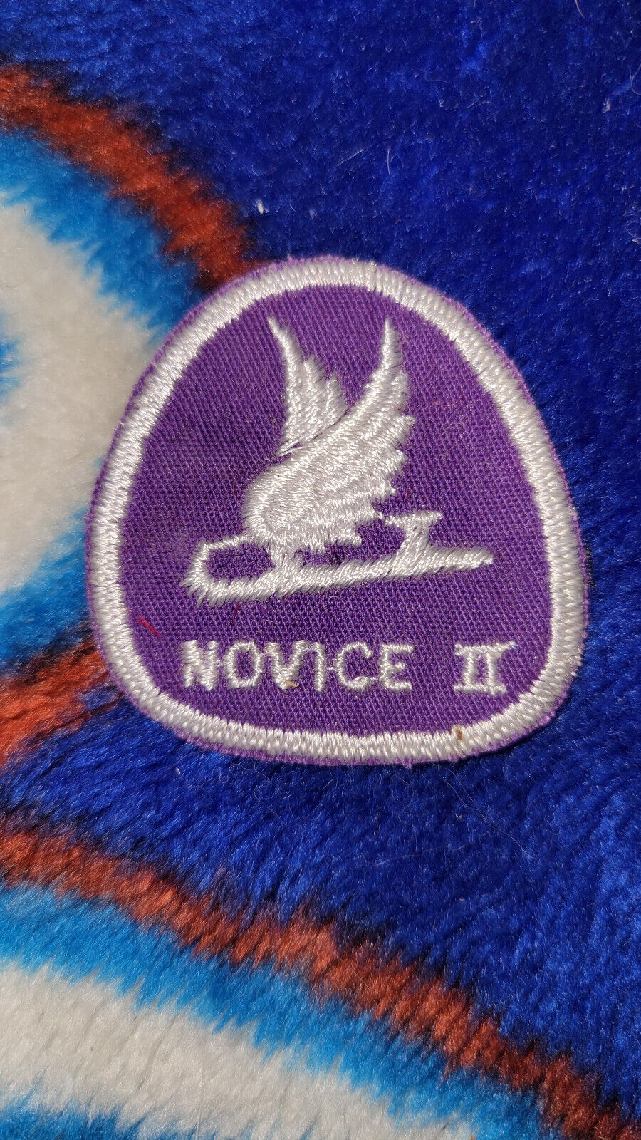 Vintage Shoulder Patche Souvenir Novice Ii Skating Wings