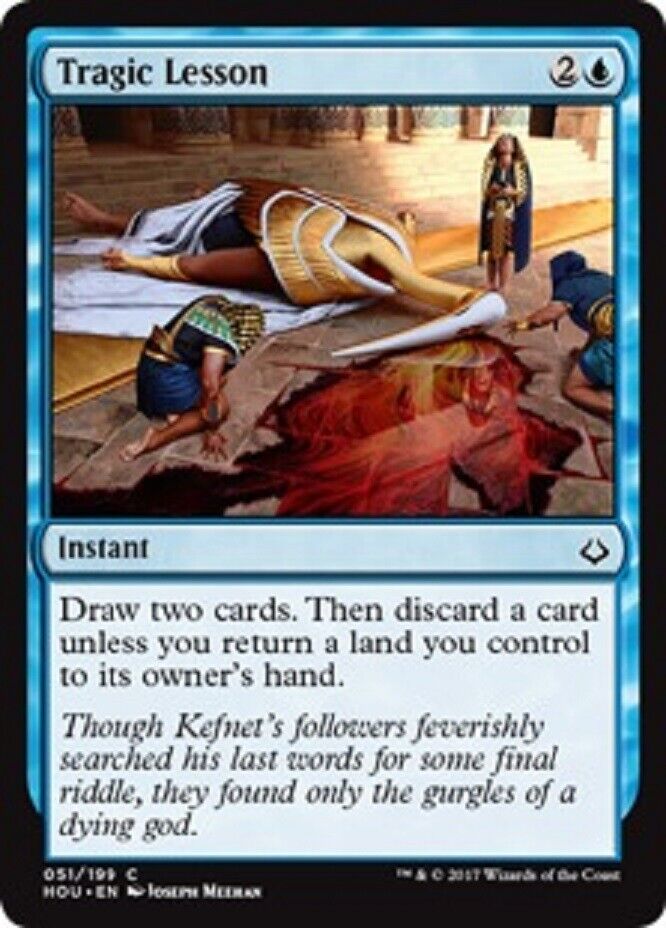 MTG MTG 4x Tragic Lesson Hour of Devastation cards Magic The Gathering