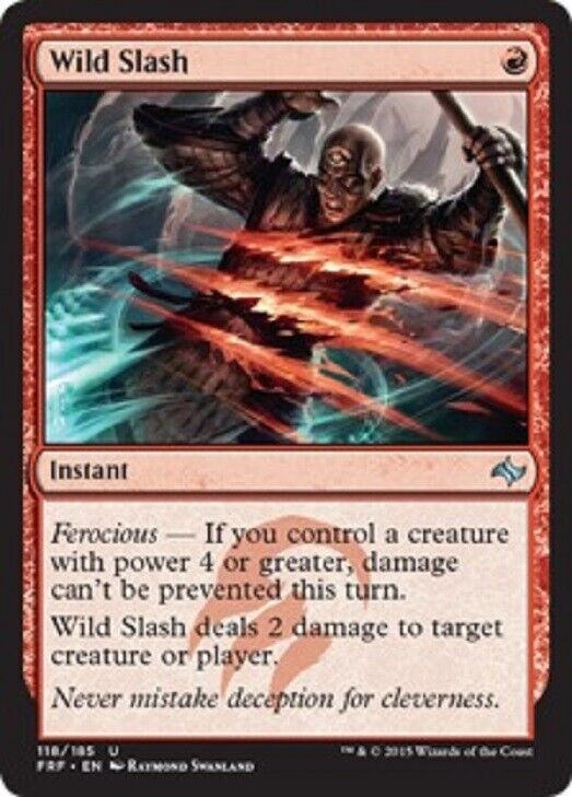 MTG MTG 1x Wild Slash Fate Reforged NM card Magic the Gathering Omniphustoys MTG MTG 1x Wild Slash Fate Reforged NM card Magic the Gathering Omniphustoys