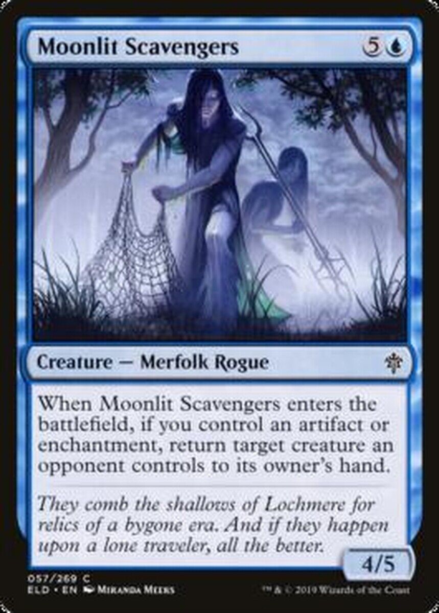 MTG MTG 1x Moonlit Scavengers Throne of Eldraine Foil Magic the gatherine card