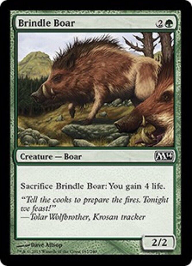 MTG 1x MTG Brindle Boar Magic 2014 Core Set FOIL Card Magic the Gathering