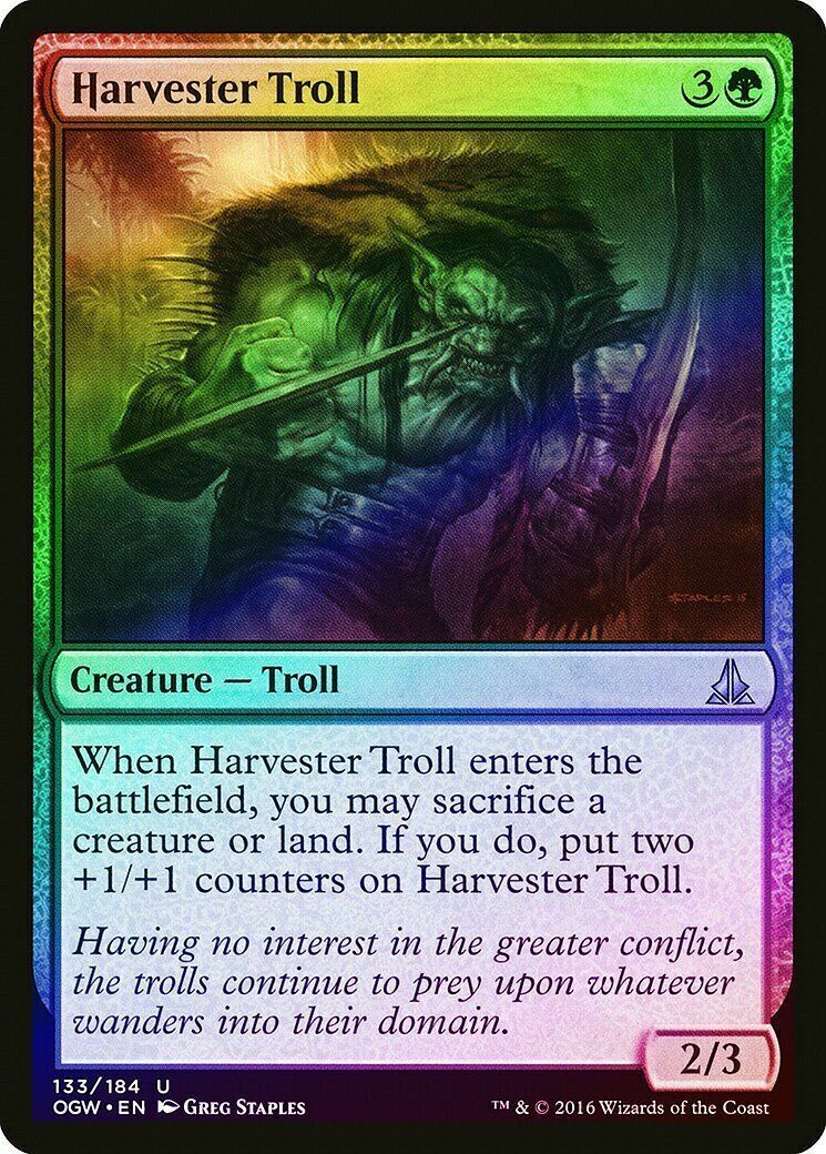 MTG 1x Harvester Troll Foil Oath of the Gatewatch English Magic The ga Omniphustoys MTG 1x Harvester Troll Foil Oath of the Gatewatch English Magic The ga Omniphustoys