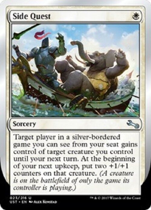 MTG 1x Side Quest UNSTABLE NM Card MTG Magic Omniphustoys MTG 1x Side Quest UNSTABLE NM Card MTG Magic Omniphustoys