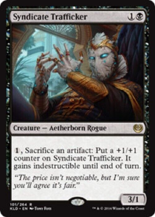 magic the gathering kaladesh rare cards MTG MTG 1x Syndicate Trafficker Rogue rare Kaladesh Card Magic The Gat – Omniphustoys