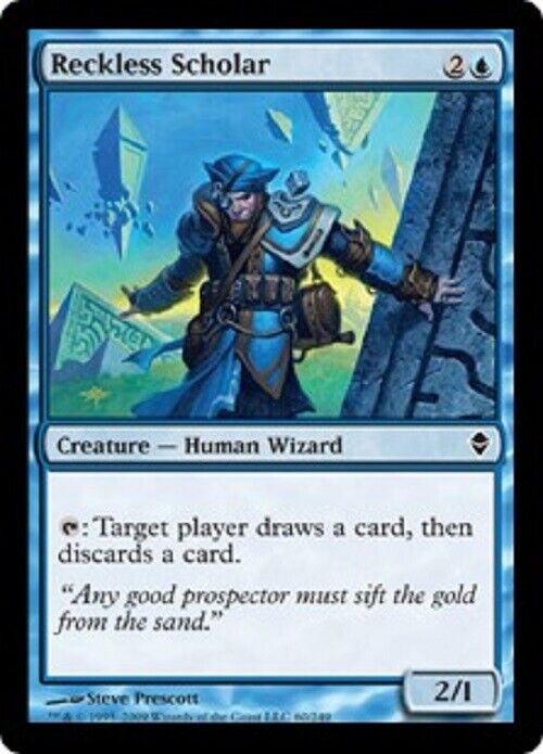 MTG MTG 4x Reckless Scholar Zendikar Card Magic The Gathering Pauper Omniphustoys MTG MTG 4x Reckless Scholar Zendikar Card Magic The Gathering Pauper Omniphustoys