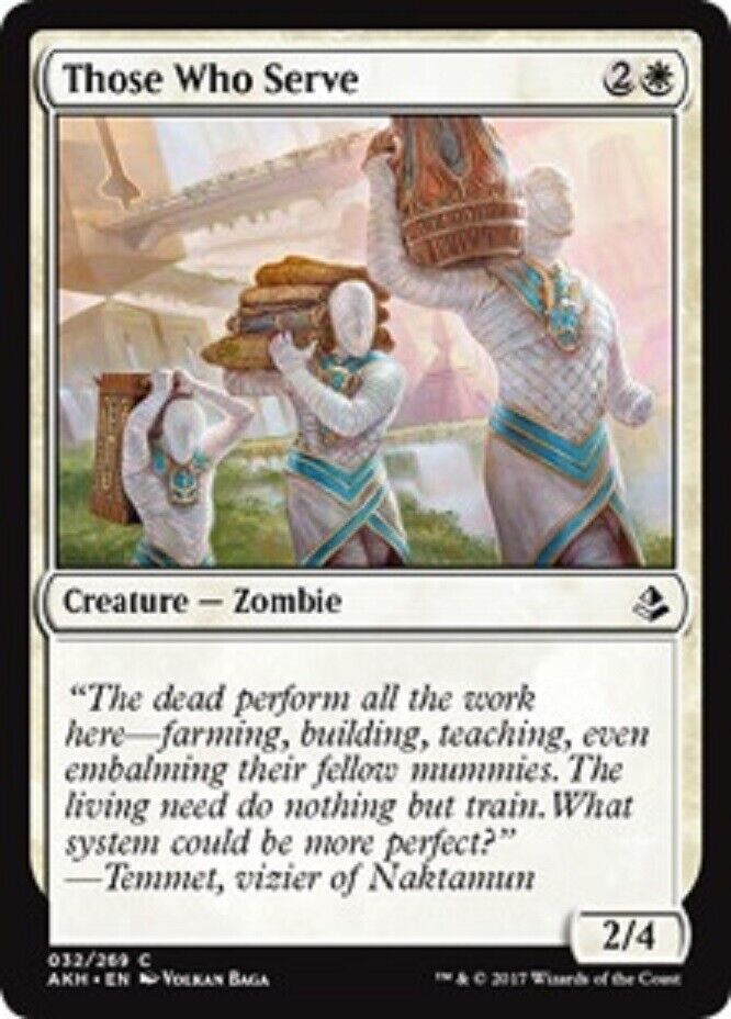 MTG MTG 4x Those Who Serve Amonkhet cards Magic The Gathering