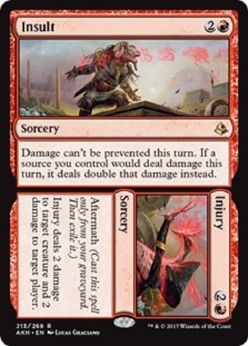 MTG Insult // Injury Amonkhet Card MTG Commander Pauper RARE Omniphustoys MTG Insult // Injury Amonkhet Card MTG Commander Pauper RARE Omniphustoys