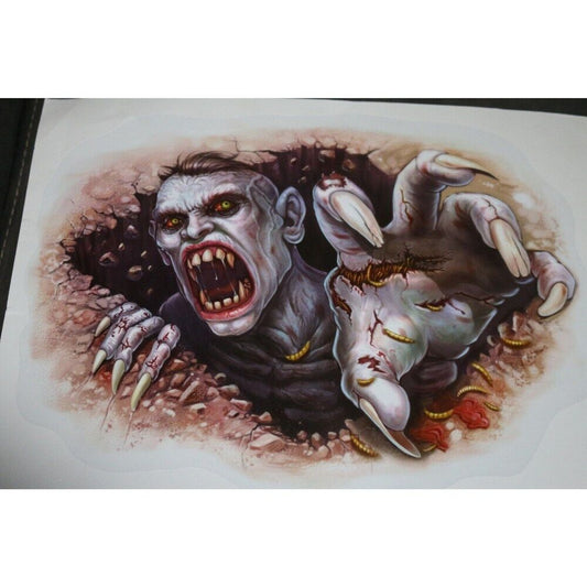 Dracula Vampire Massacre Halloween Large Sticker 12 Inch Tall Monster