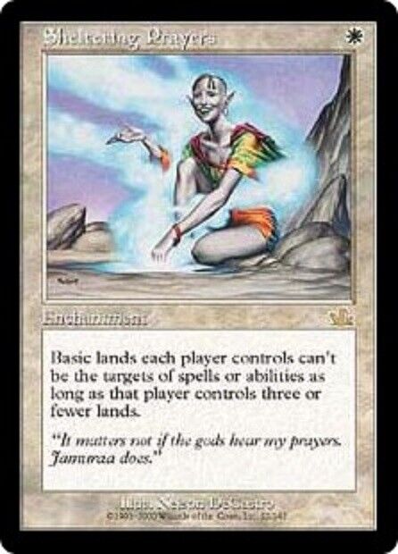 MTG 1x Sheltering Prayers Prophecy card MTG Magic the Gathering