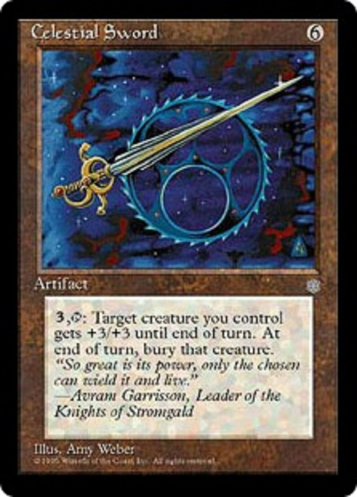 MTG 1x Celestial Sword Ice Age card MTG Magic the Gathering Omniphustoys MTG 1x Celestial Sword Ice Age card MTG Magic the Gathering Omniphustoys