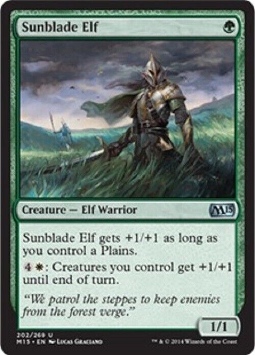 MTG MTG 1x Sunblade Elf M15 Magic 2015 Core Set Card Magic The Gathering