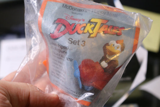 Disney Duck Tales Set 3 Launchpad In Airplane 1988 Mcdonalds Happy Meal Toy New