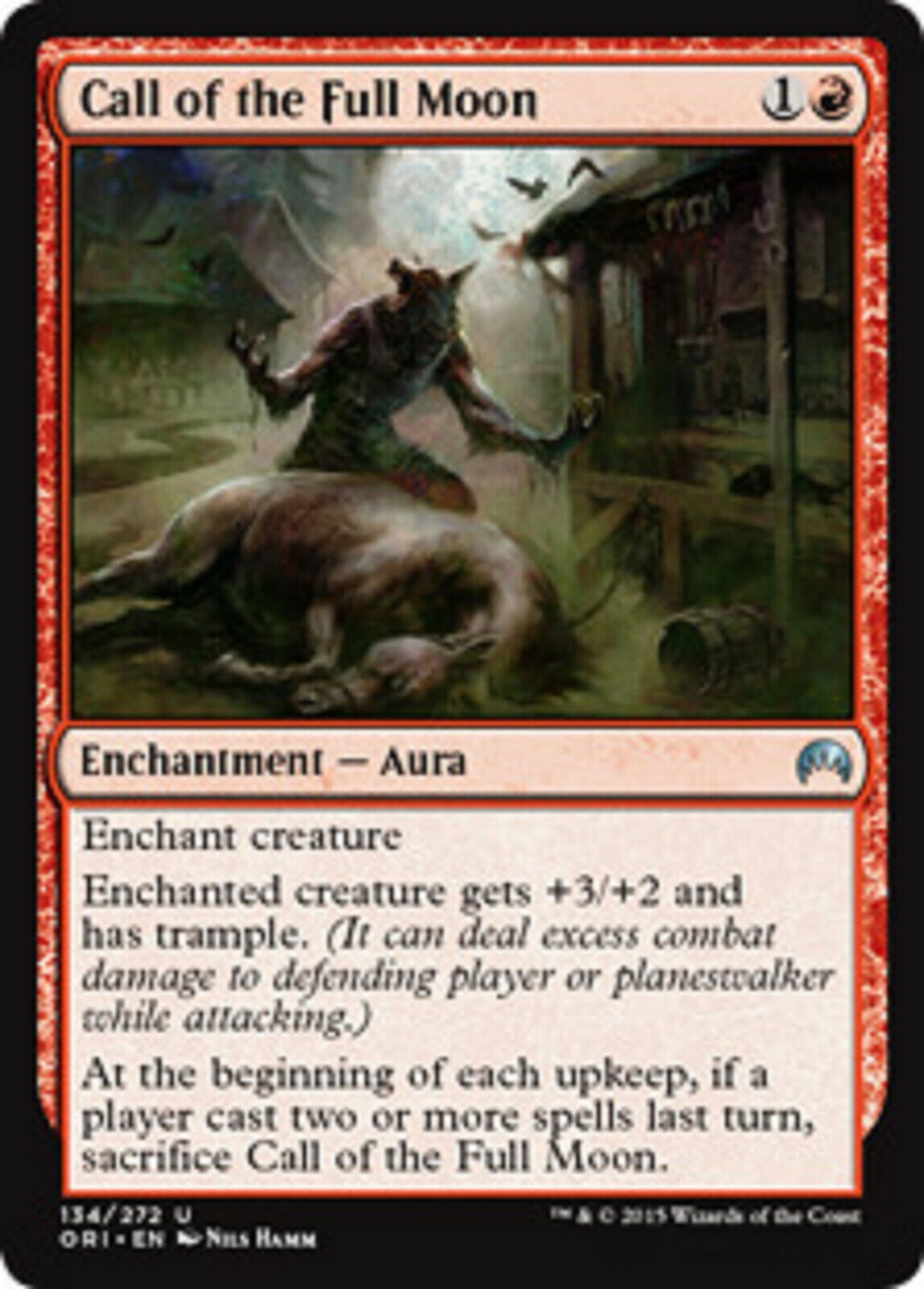 MTG 1x Call of the Full Moon Magic Origins Card MTG Commander