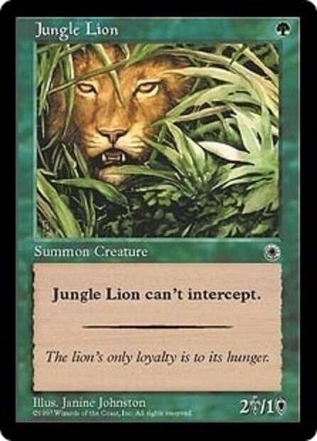 MTG MTG 1x Jungle Lion Portal Card Magic The Gathering pauper – Omniphustoys