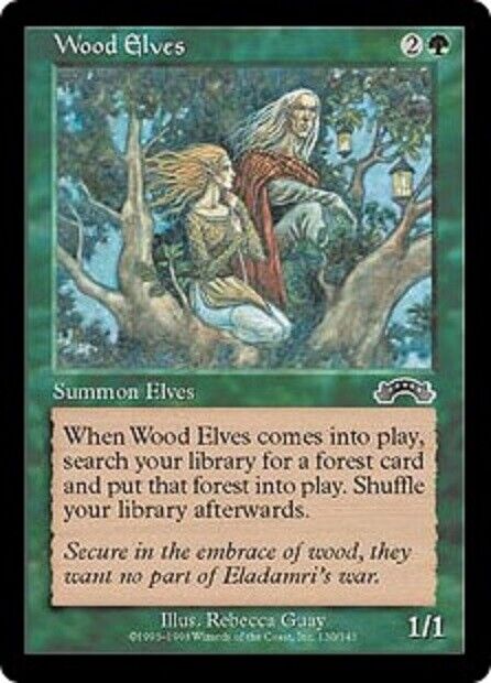 MTG MTG 1x Wood Elves Exodus Card Magic The Gathering pauper