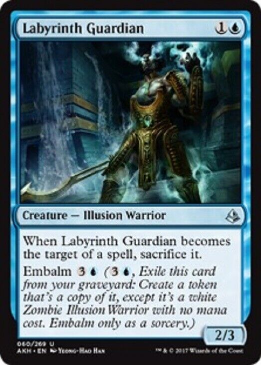 mtg amonkhet blue cards MTG Mtg x1 Labyrinth Guardian Amonkhet blue Magic the Gathering card – Omniphustoys