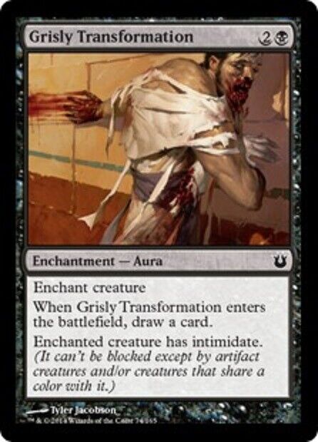 MTG MTG 1x Grisly Transformation Born of the Gods FOIL card Magic The Gathering