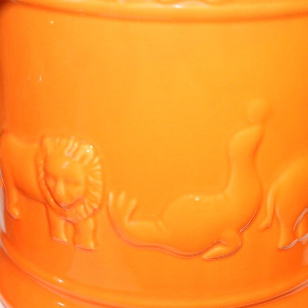 Cookie Jar Elephant Giraffe Animals Orange Vintage Lion Seal Rare