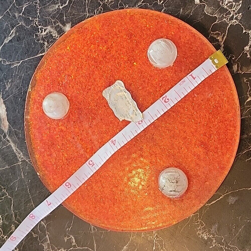 Orange Hand Made Crush Glass Lime Crushed Glass 1999 New Trend Industries