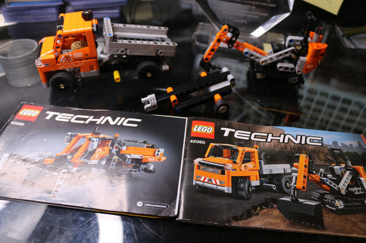 Lego Technic Roadwork Crew 42060 With Instructions