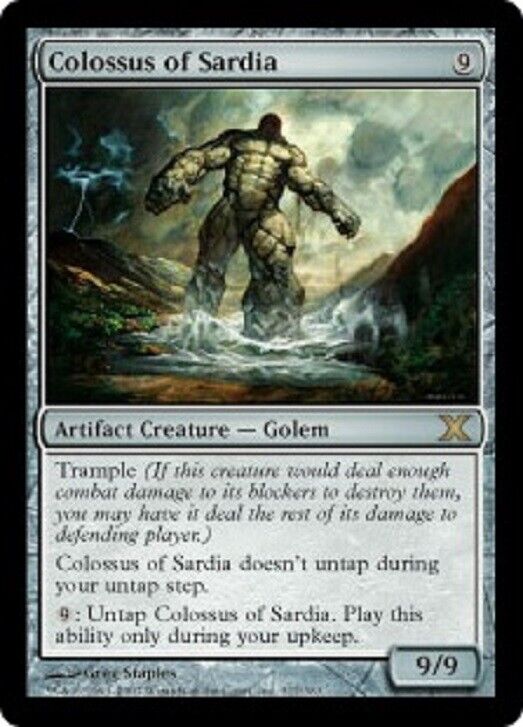 MTG 1x Colossus of Sardia Tenth Edition Mtg Magic The Gathering Card Game Rare