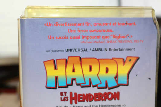 Harry Et Les Hendersons French Français Clamshell Vhs Tape Very Rare!! Vintage