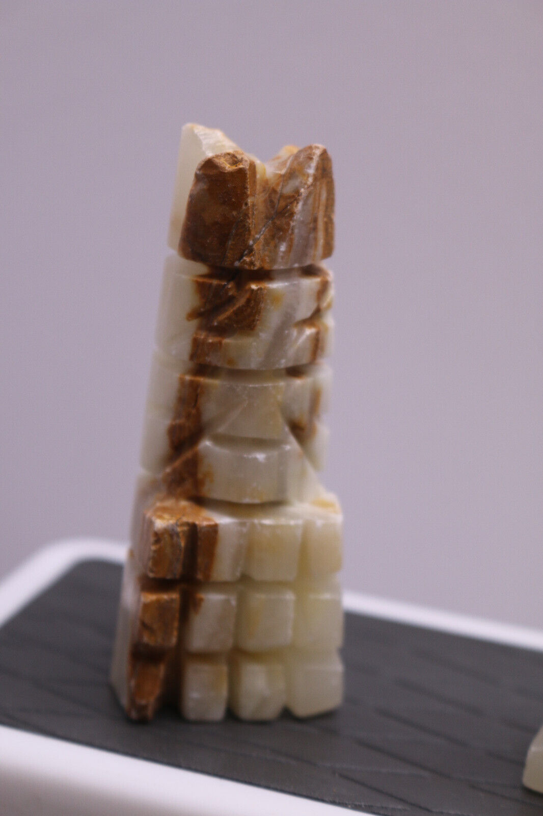 Vintage Chess Pieces Mexican Aztec Onyx Stone Replacement Part Set #1