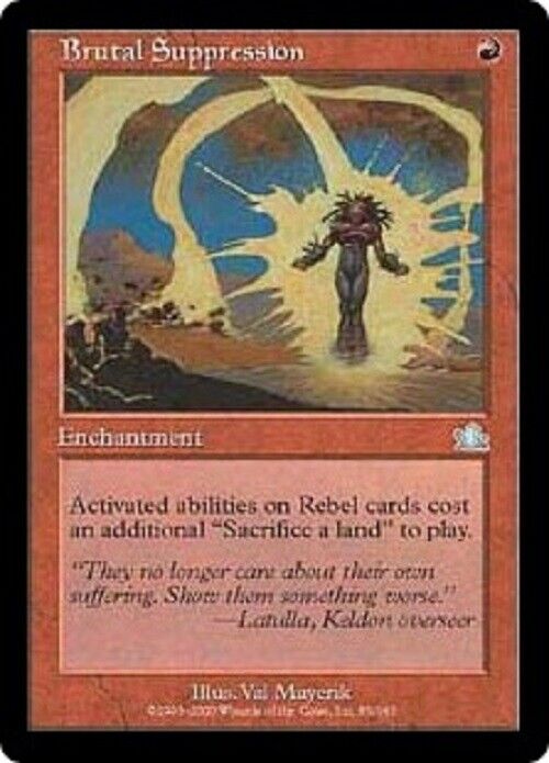 MTG MTG 1x Brutal Suppression Prophecy Card Magic The Gathering