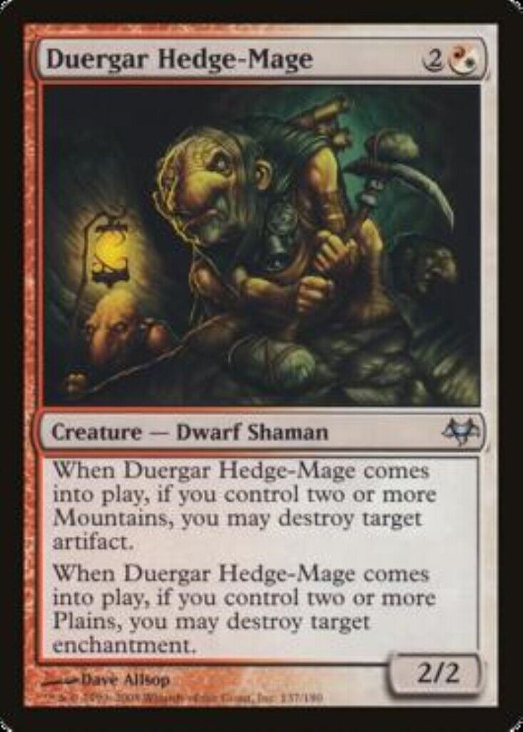 MTG 1x MTG Duergar Hedge-Mage Eventide CARD Magic the Gathering