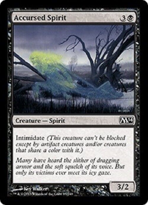 MTG 4x Accursed Spirit Magic 2014 Core Set NM Card MTG Magic Pauper Omniphustoys MTG 4x Accursed Spirit Magic 2014 Core Set NM Card MTG Magic Pauper Omniphustoys