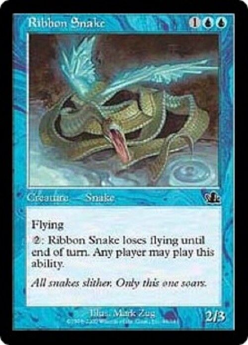 MTG MTG Ribbon Snake Prophecy X4 4x Magic the GAthering Look cards –  Omniphustoys