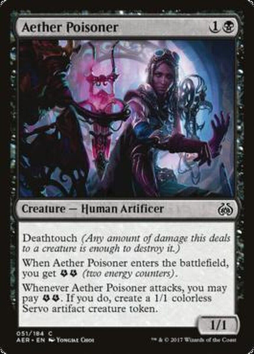 MTG MTG 1x Aether Poisoner Aether Revolt Foil Magic the gatherine card