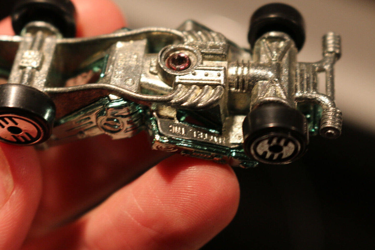 1992 Hot Wheels Zombot Blue With Pink Gun & Uh Malaysia