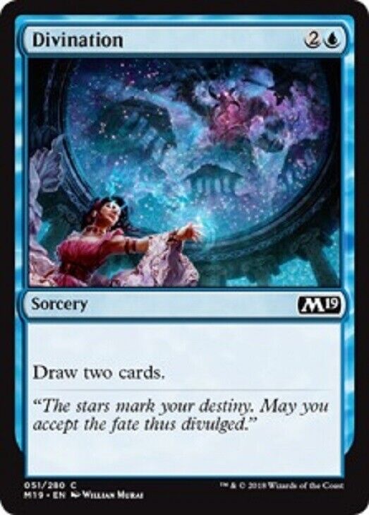 MTG MTG 4x Divination Core Set 2019 Cards Magic The Gathering NM