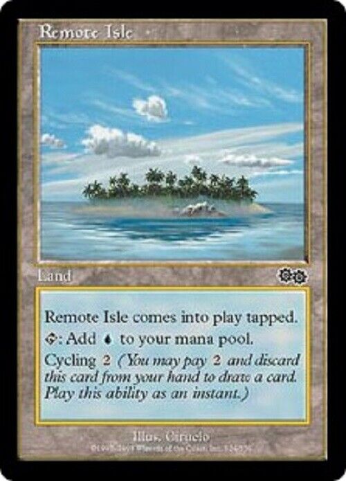 MTG MTG 1x Remote Isle Urza's Saga LAND COMMANDER card Magic The Gathering