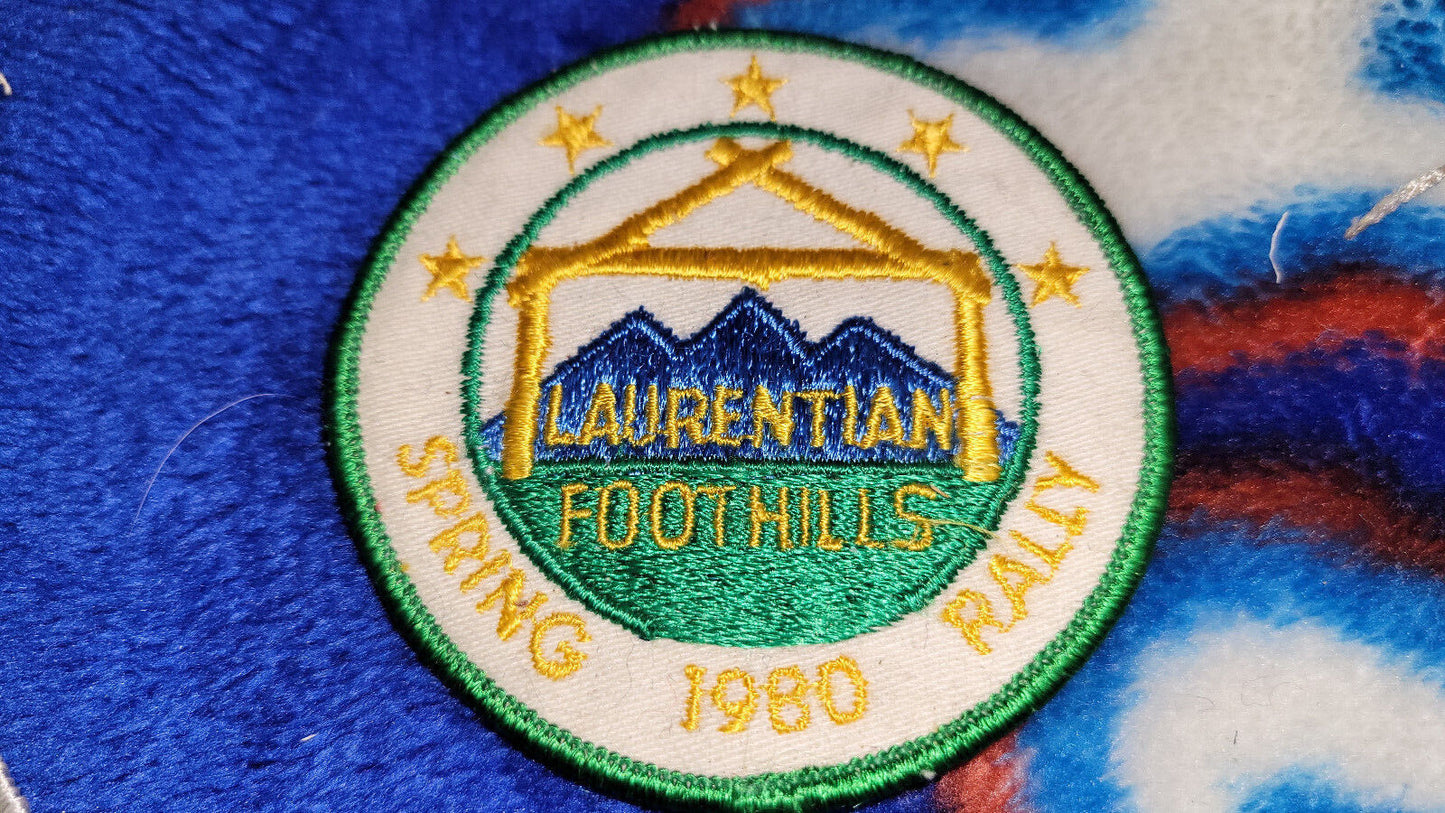 Vintage Shoulder Patche Souvenir Laurentian Foothills Spring 1980 Rally