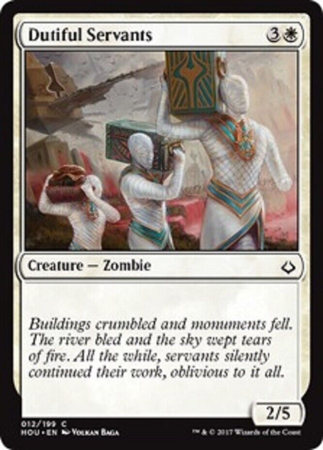 MTG MTG 4x Dutiful Servants Hour of Devastation cards Magic The Gathering