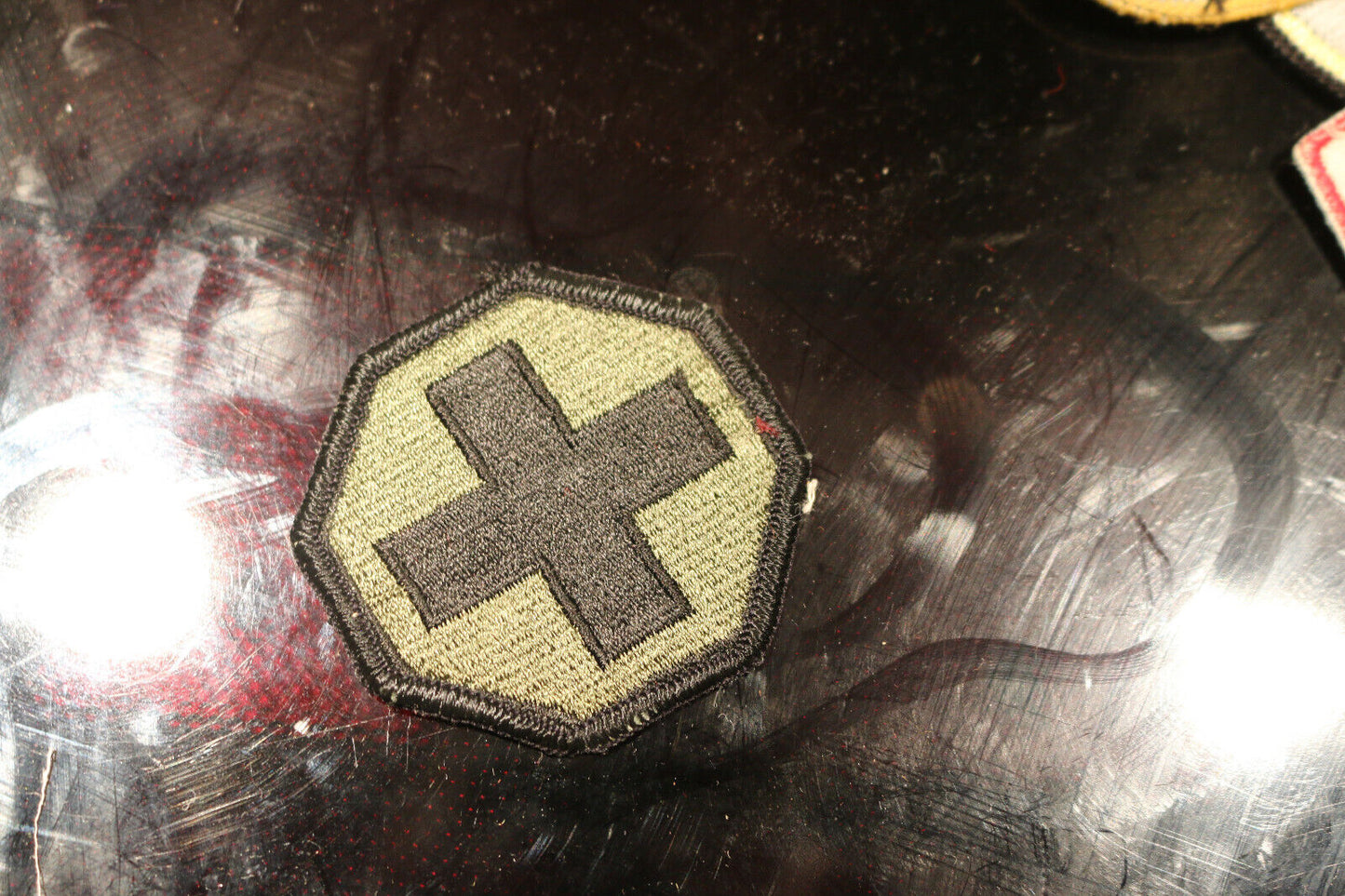 Vintage Shoulder Patche Souvenir Black Cross Croix-Noir #2