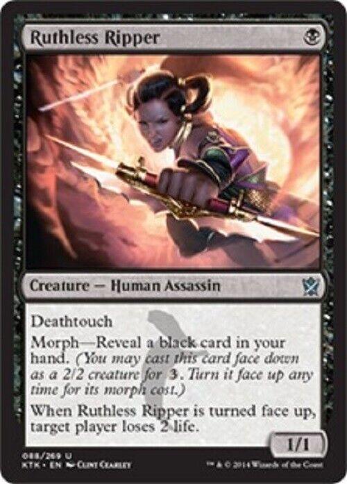 mtg khans of tarkir card prices MTG 1x Ruthless ripper Cards Magic The Gathering – Omniphustoys Print Size:Premium - 18