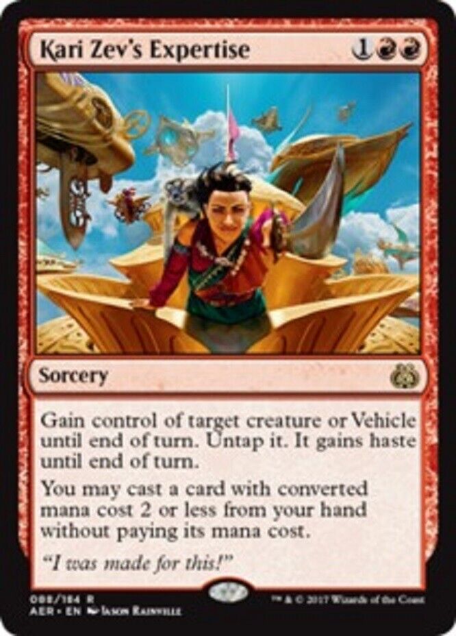 MTG MTG X1 Kari Zev's Expertise Aether Revolt CARD Magic the GAthering Omniphustoys MTG MTG X1 Kari Zev's Expertise Aether Revolt CARD Magic the GAthering Omniphustoys