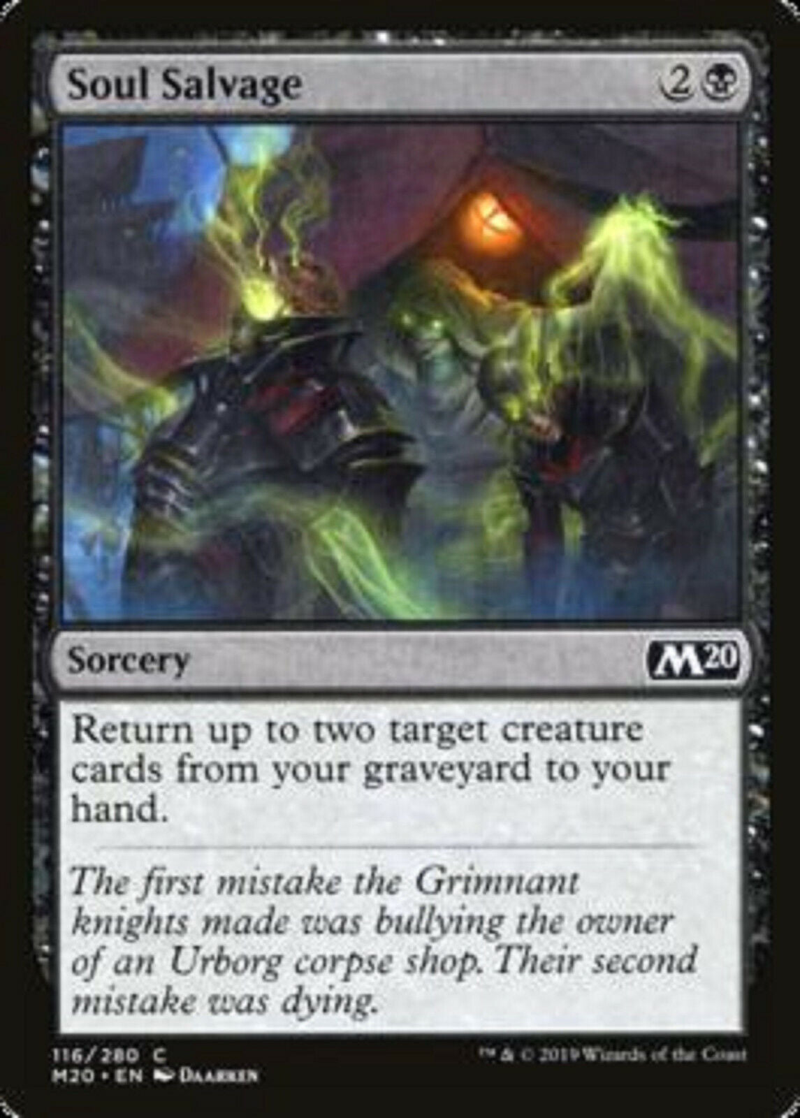 MTG MTG 4x Soul Salvage Core Set 2020 cards Magic The Gathering –  Omniphustoys