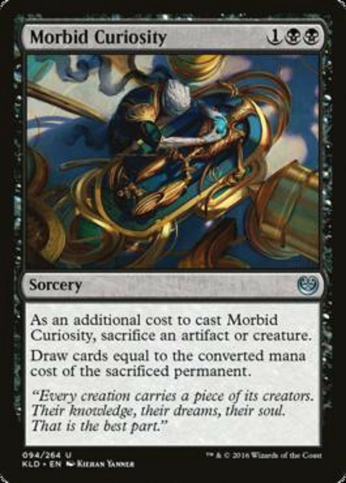 curiosity mtg card MTG MTG 1x Morbid Curiosity Kaladesh Card Magic The Gathering – Omniphustoys