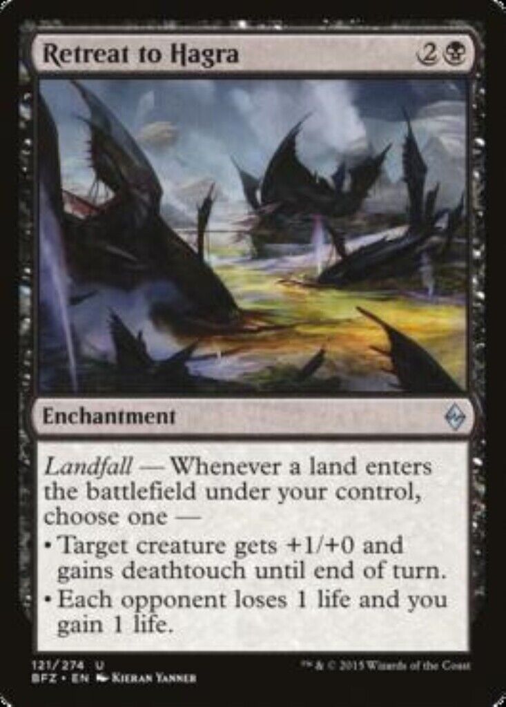 MTG MTG 1x Retreat to Hagra Battle for Zendikar Card Magic The Gathering