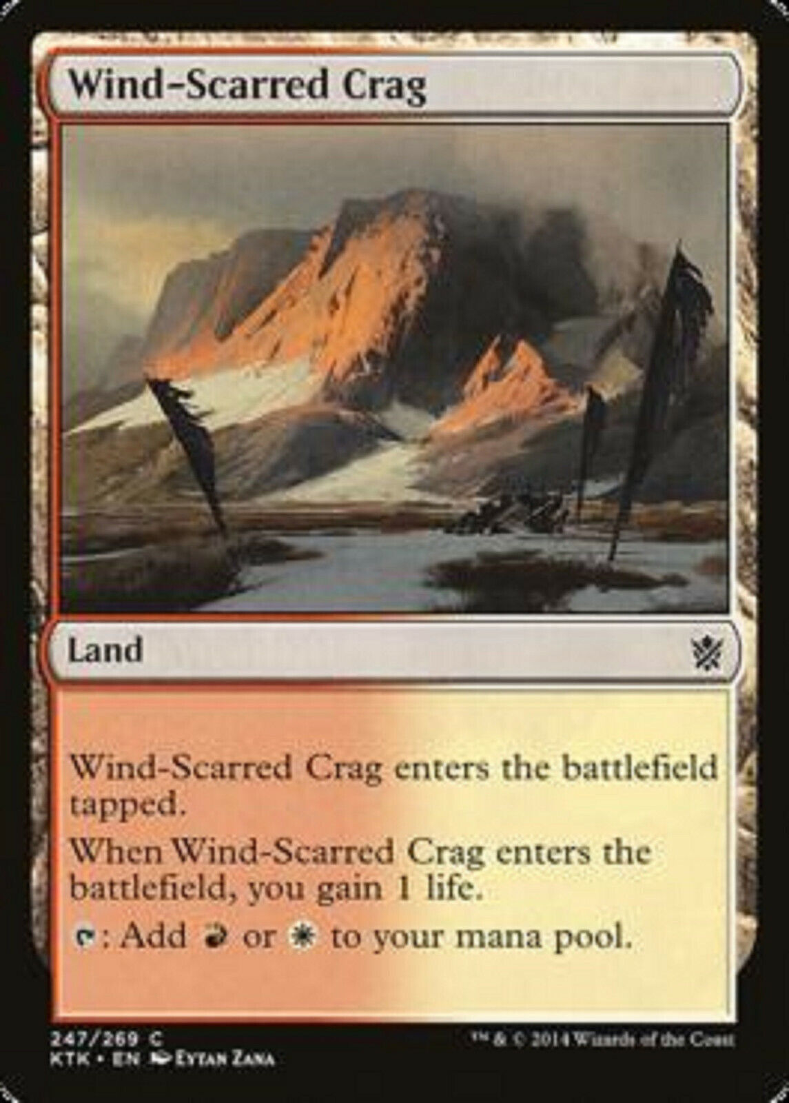 MTG MTG 4x Wind-Scarred Crag Khans of Tarkir cards Magic the gathering