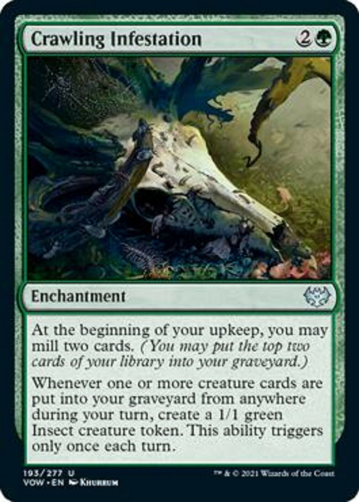 MTG MTG 1x Crawling Infestation Innistrad: Crimson Vow card Magic The Gathering MTG MTG 1x Crawling Infestation Innistrad: Crimson Vow card Magic The Gathering