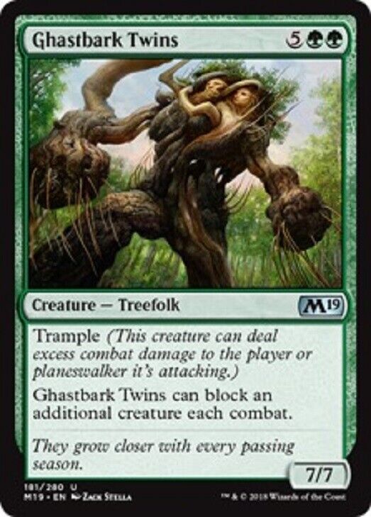 MTG MTG 1x Ghastbark Twins Core Set 2019 Card Magic The Gathering NM